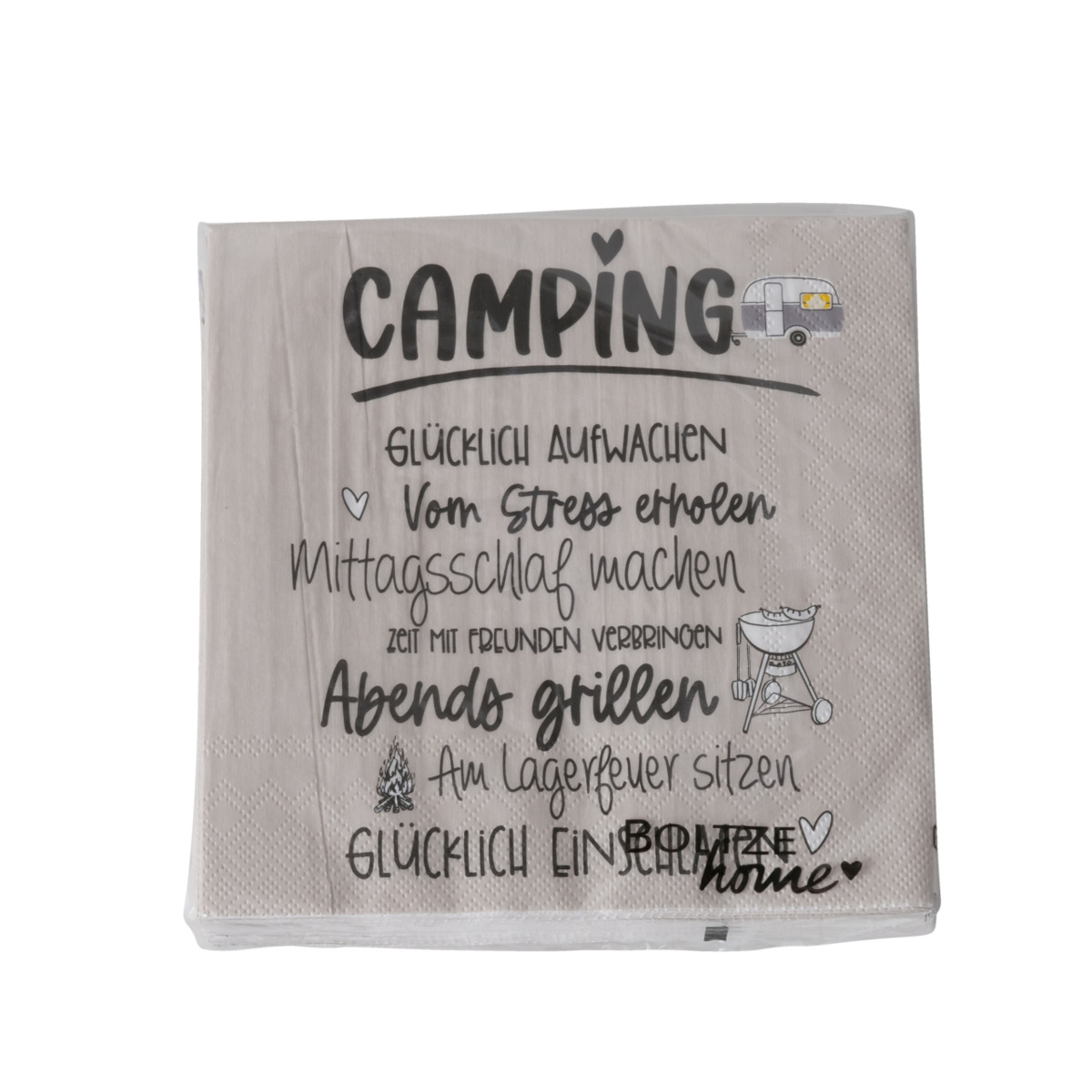 74.3 Serviette Camper glücklich Aufwachen