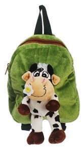 825.1  Zensi Kuh Plüsch Rucksack  grün