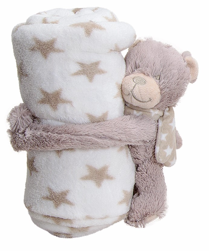 635.1 Kinder Kuscheldecke creme/Stern