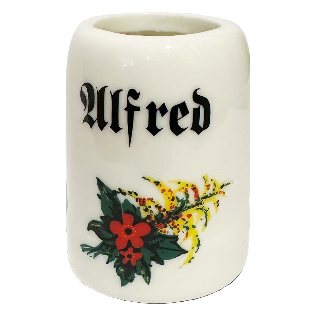 Stamperl mit Motiv und Name