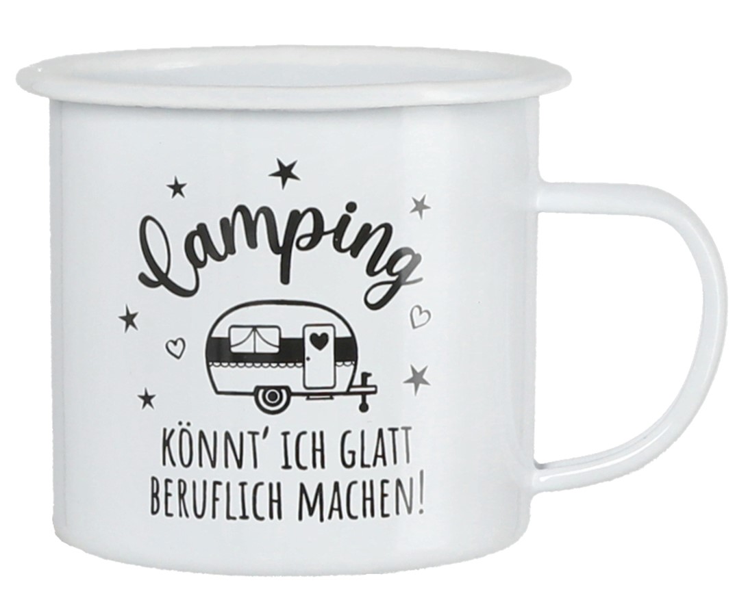 952 Camping Emaille Becher Hänger 