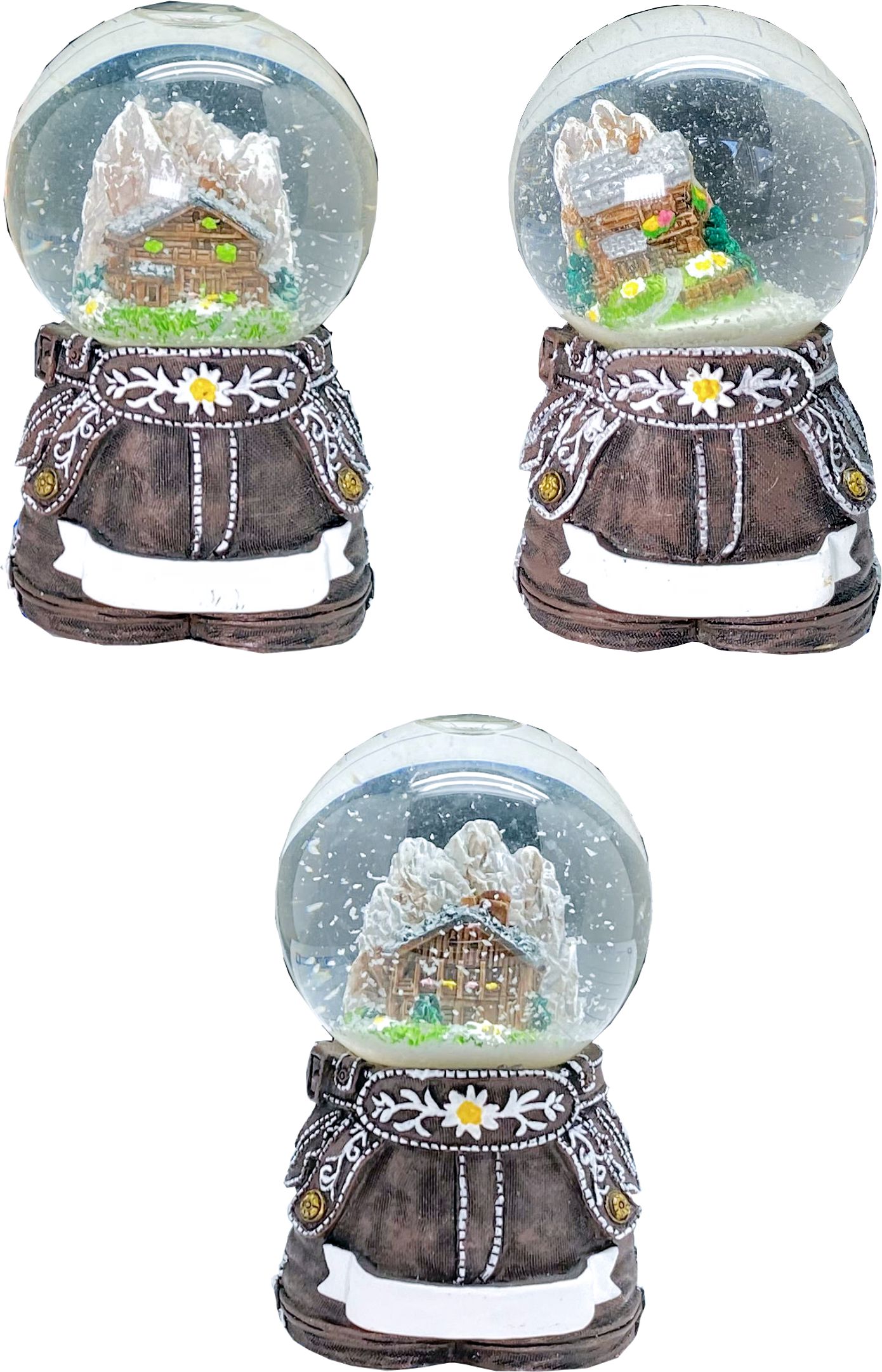 1309.2 Schneekugel auf  Lederhose