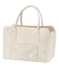 735.1 Einkaufs Tasche Filz Hirschkopf/beige