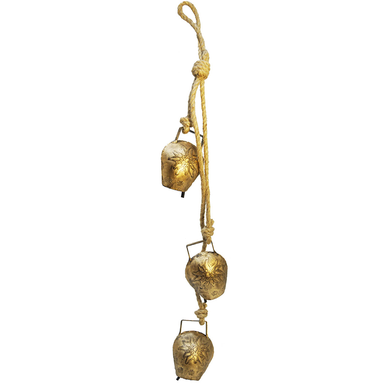 1147 3er Gold Glocke am Seil