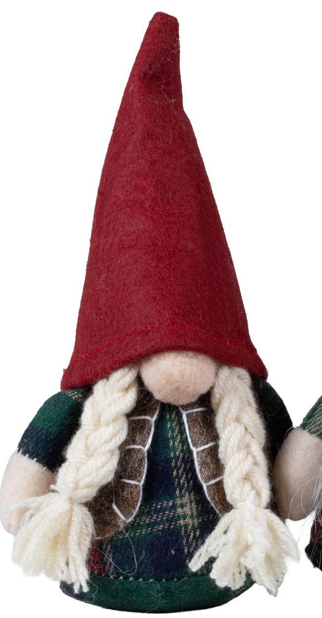 1073.2 Wichtel Frau kariert 15 cm