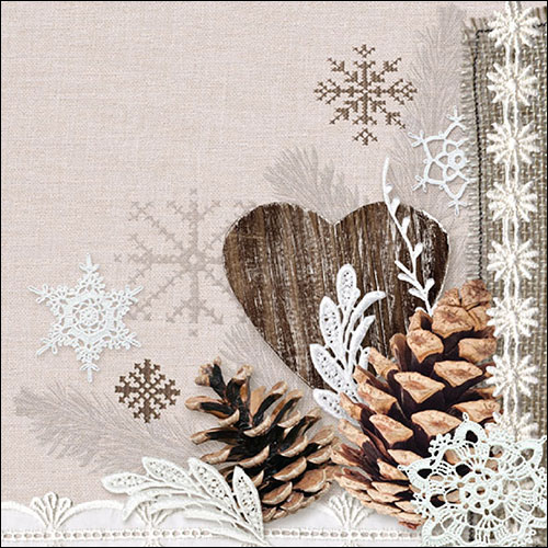 13 Serviette Winter Natur