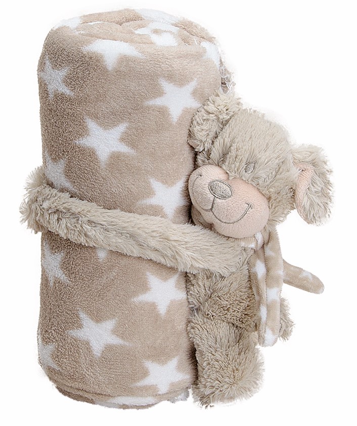 635.2 Kinder Kuscheldecke beige/Stern 