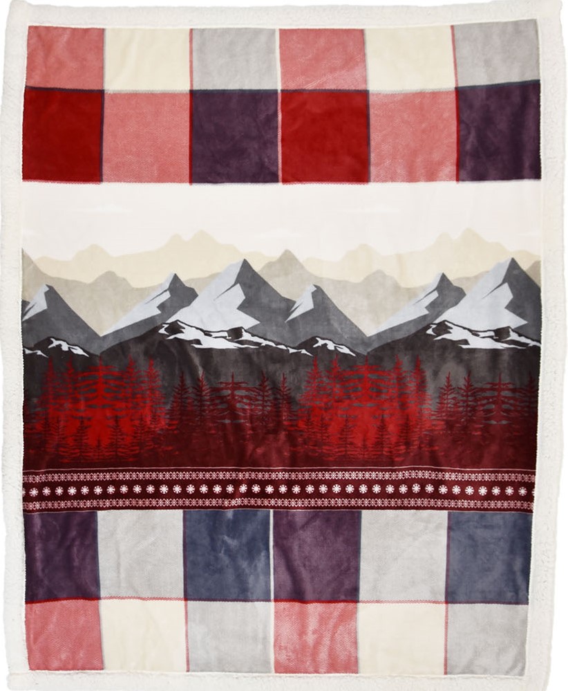 600  Kuscheldecke Zermatt rot