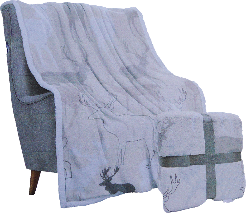 6321 Kuscheldecke Hirsch Rudi beige