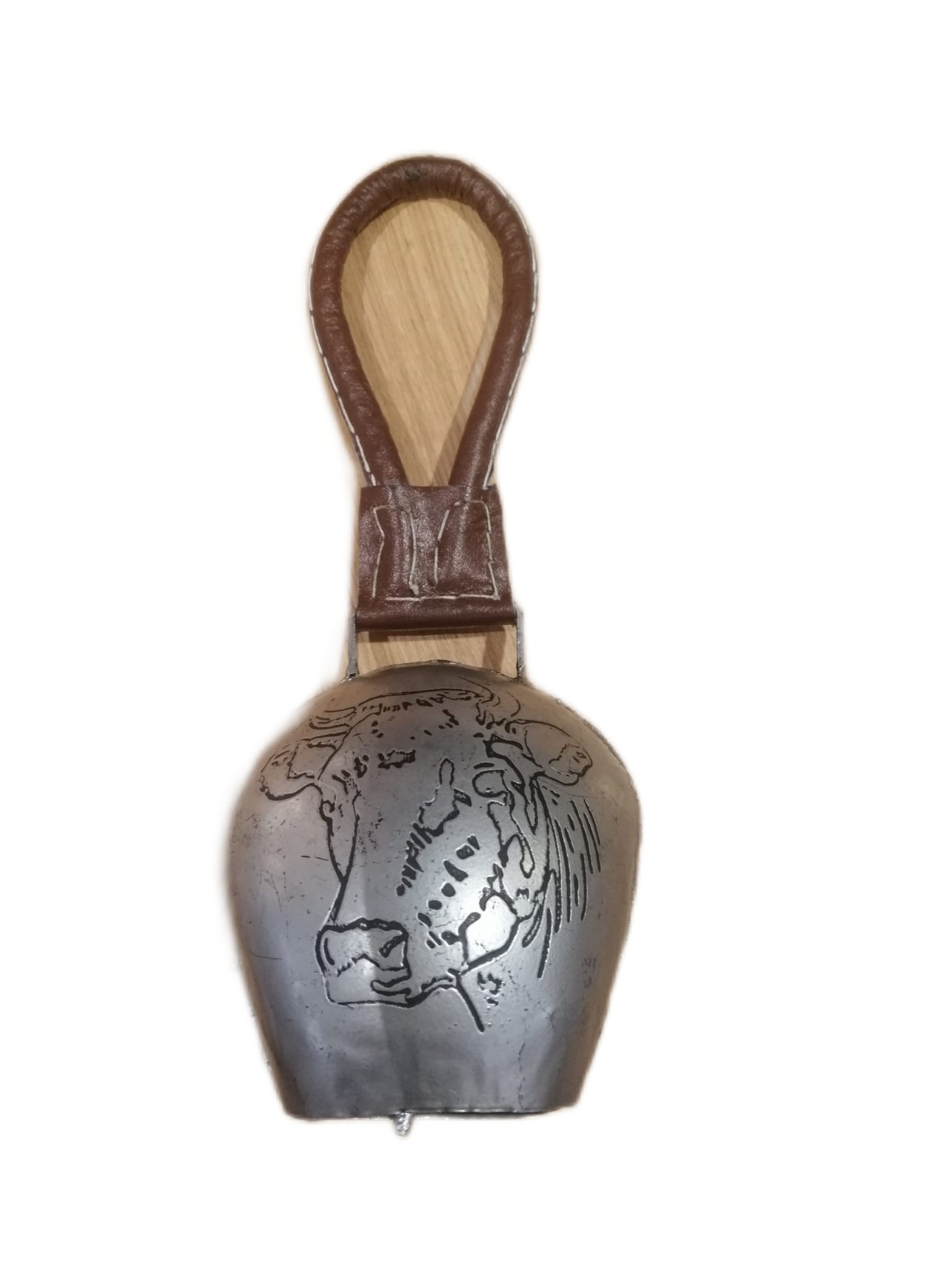 1128.1 Kuhglocke Kuh silber  klein