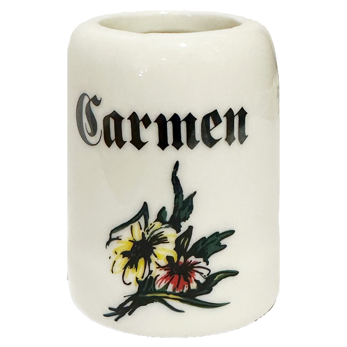 Stamperl mit Motiv und Name