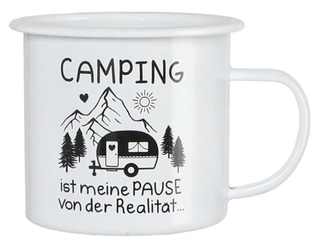 952.2 Camping Emaille Becher Hänger Pause