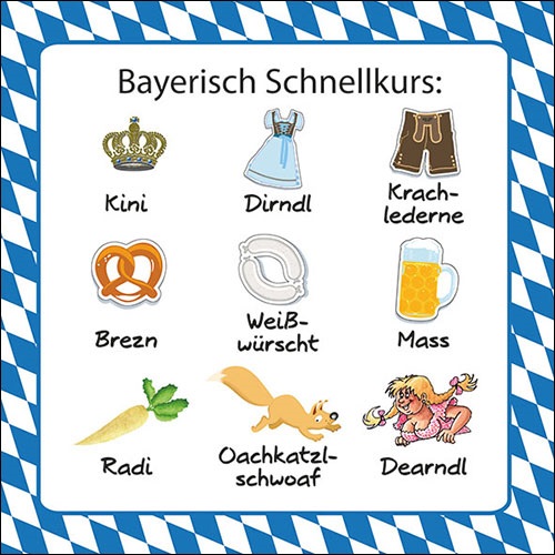 39 Serviette Bayrischer Schnellkurs