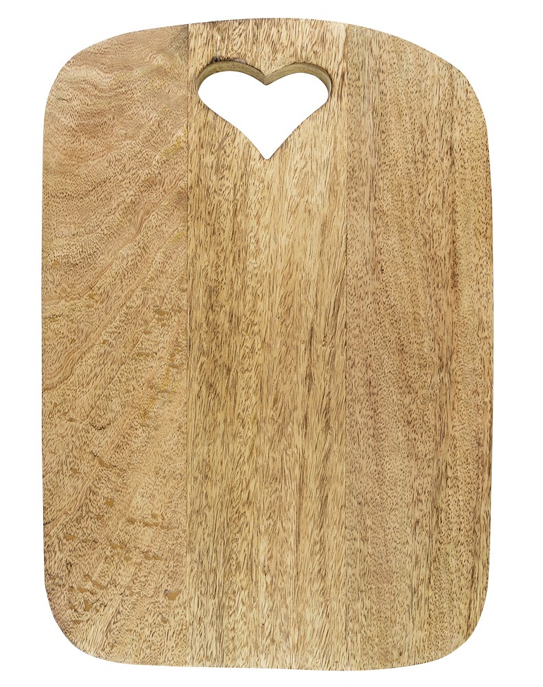 1025.2 Schneidbrett Mango Herz klein