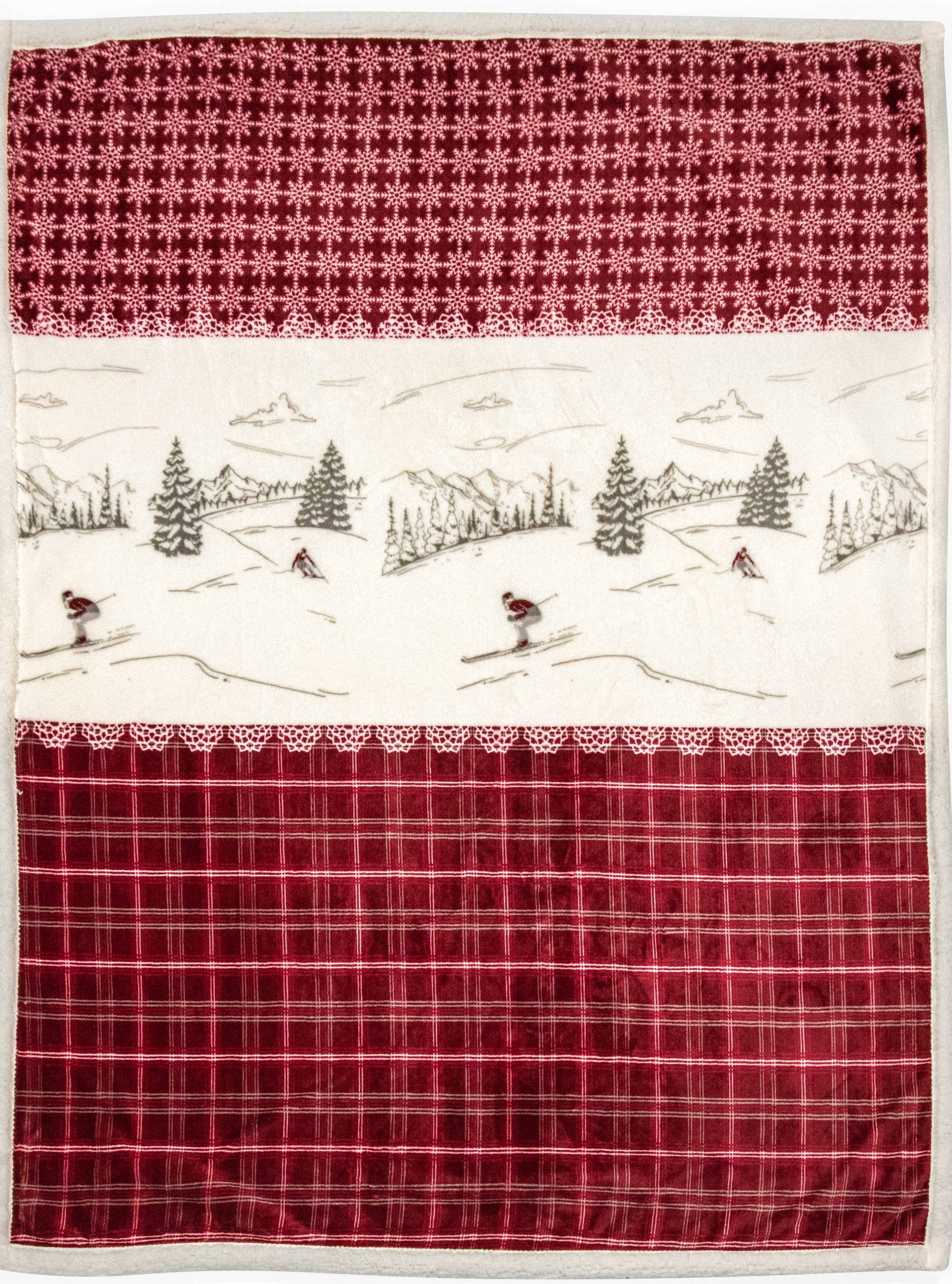Kuscheldecke Woodland/Skifahrer