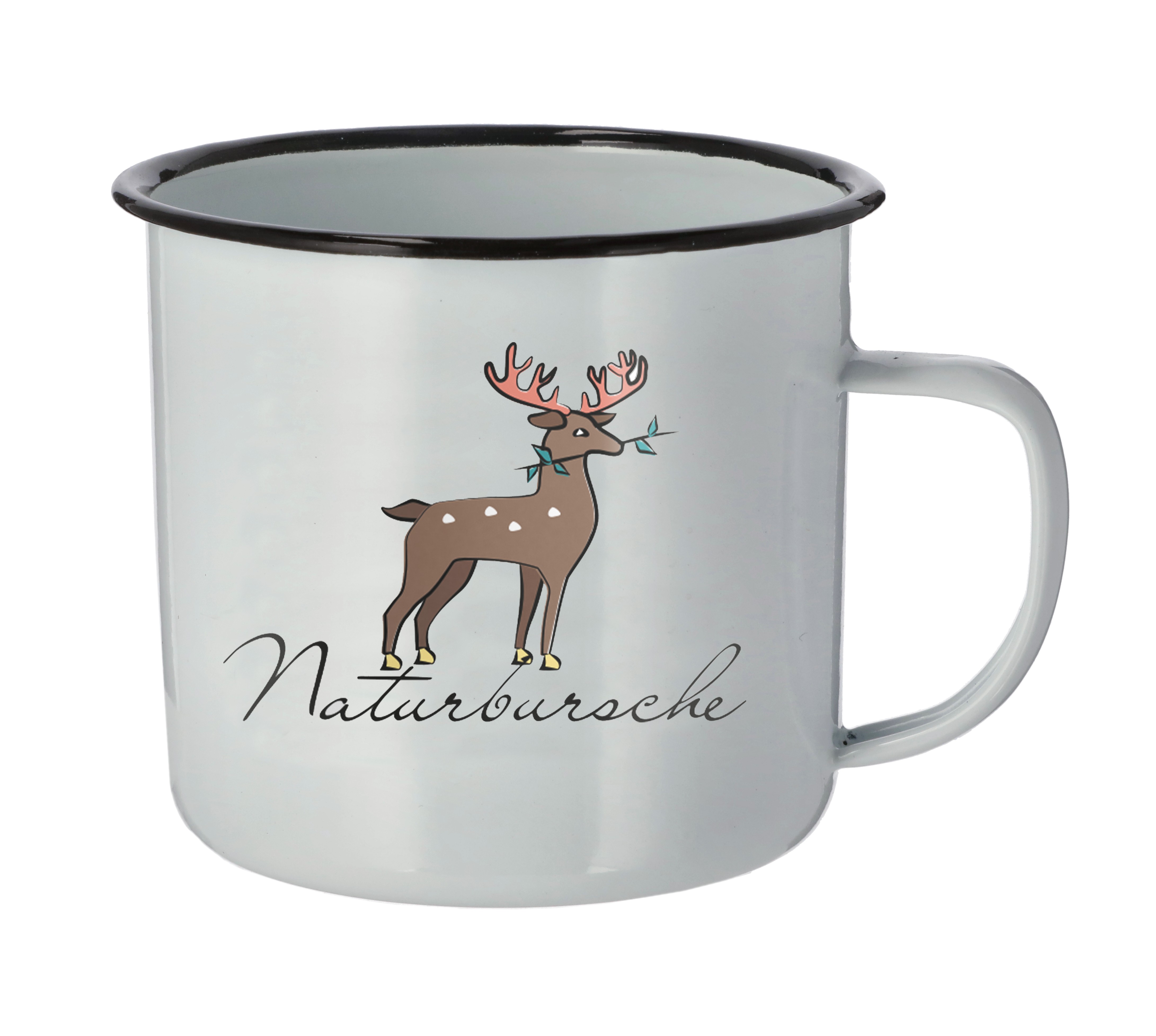965.1 Hirsch-Naturbursche Metall Becher ⛰️ 