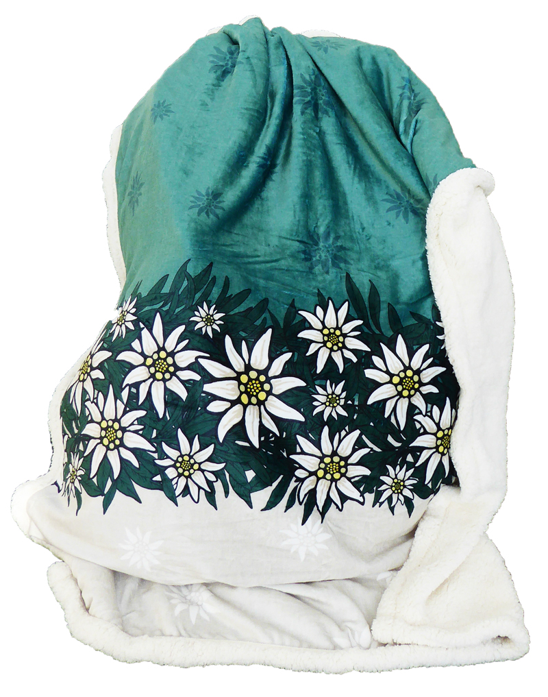 655 Kuscheldecke Alpi-Edelweiß