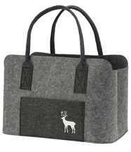 735.5 Einkaufs Tasche Filz Hirsch/grau 