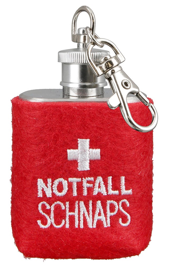 1217 Flachmann Schlüsselanhänger  "Notfall Schnaps"
